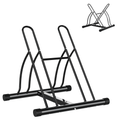 HOMCOM Fahrradständer, Montageständer, Fahrrad Zubehör, Metall, Schwarz, 60 x 54 x 57