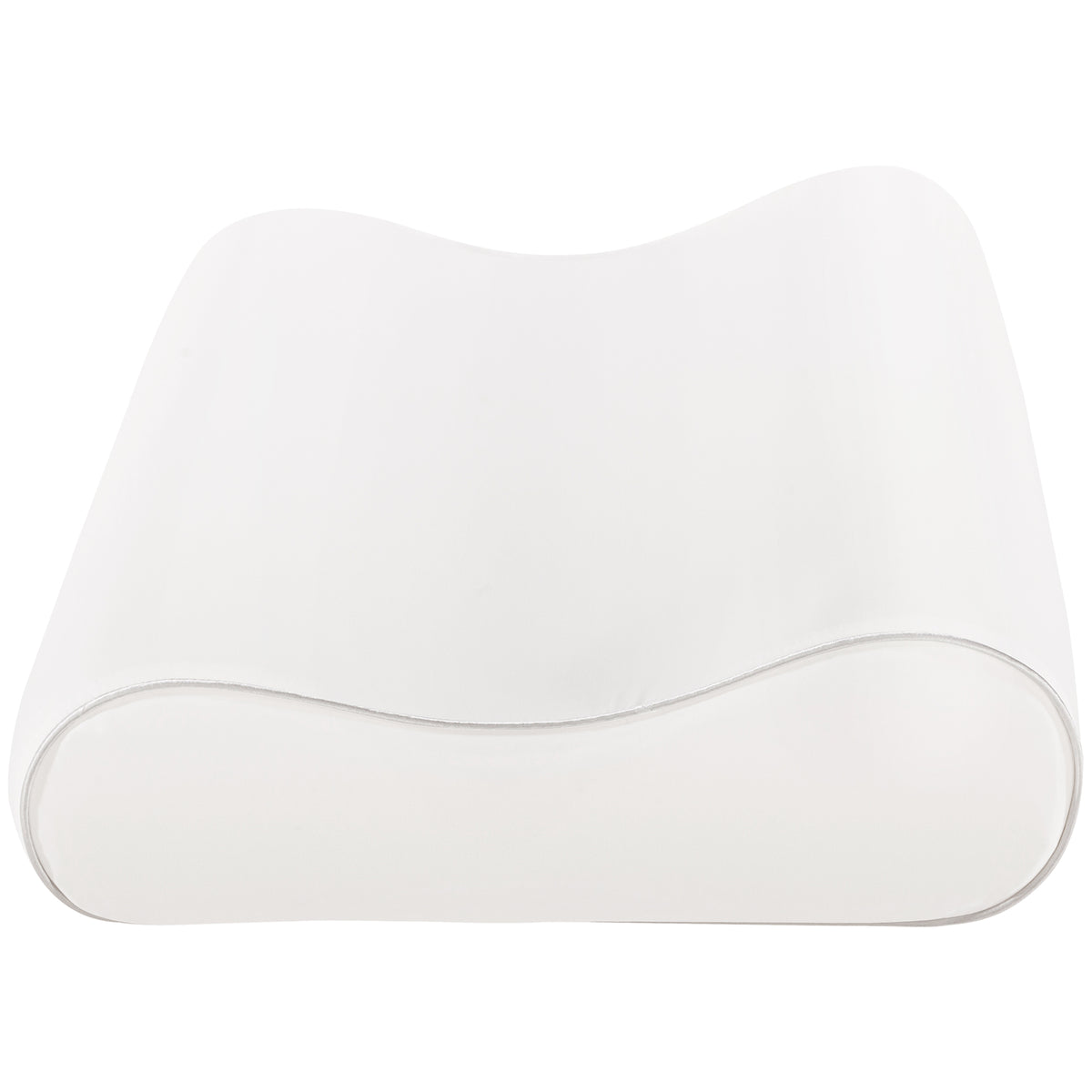 HOMCOM Memory-Foam-Nackenkissen mit doppelter Höhe und abnehmbarem Bezug, 60x40x10/12 cm, Weiß Creme
