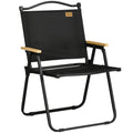 Outsunny Campingstuhl Faltbarer Angelstuhl mit armlehnen Oxford-Stoff und Stahlkonstruktion 54 x 59 x 78 cm schwarz