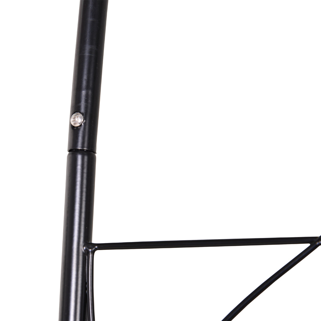 Outsunny Rosenbogen aus Metall Rankhilfe für Kletterpflanzen Gartenbogen mit Spitze Metallstruktur Torbogen Rankbogen für Rosen Bögen Rankgitter Rosenhilfe für Garten 114 x 30 x 230 cm Schwarz