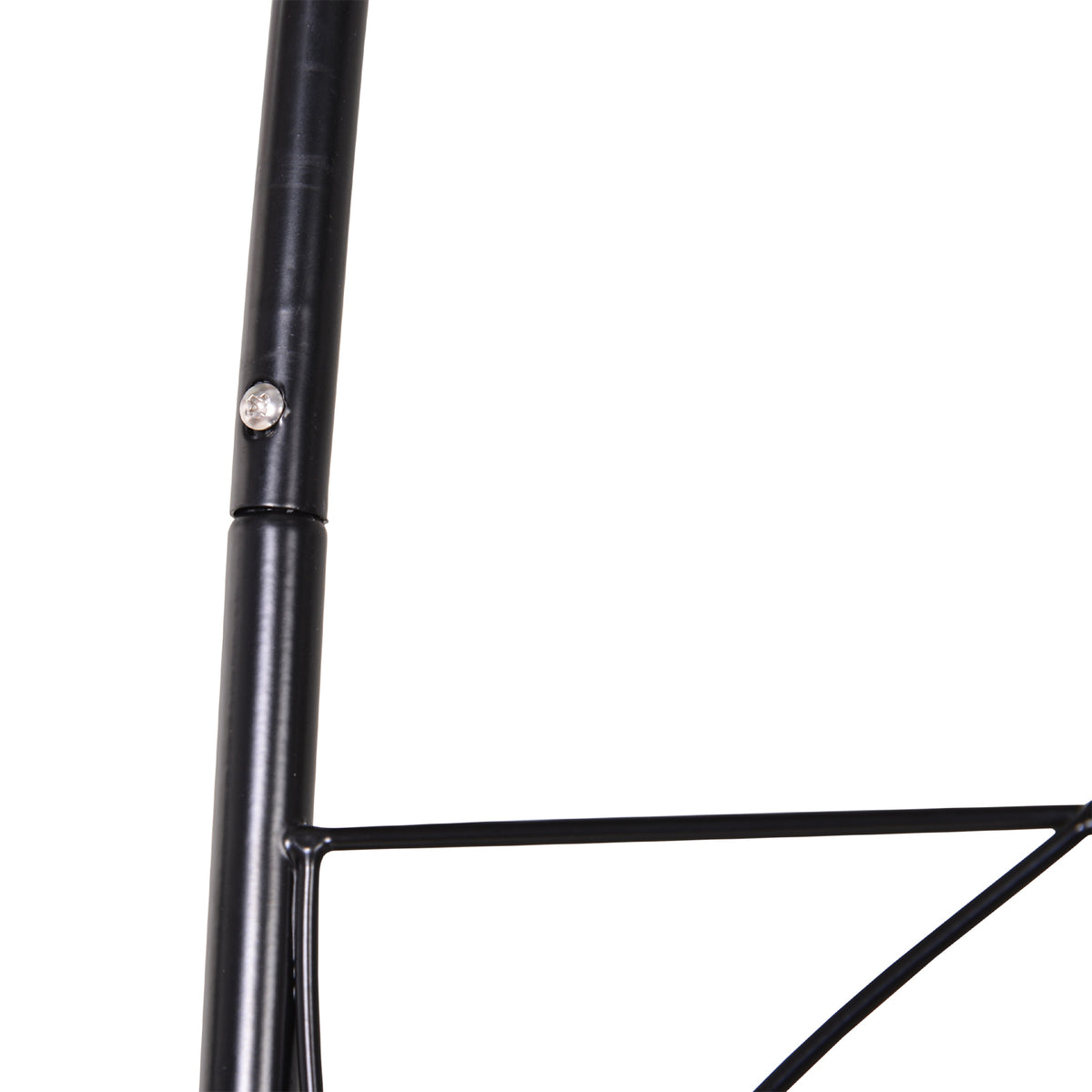 Outsunny Rosenbogen aus Metall Rankhilfe für Kletterpflanzen Gartenbogen mit Spitze Metallstruktur Torbogen Rankbogen für Rosen Bögen Rankgitter Rosenhilfe für Garten 114 x 30 x 230 cm Schwarz