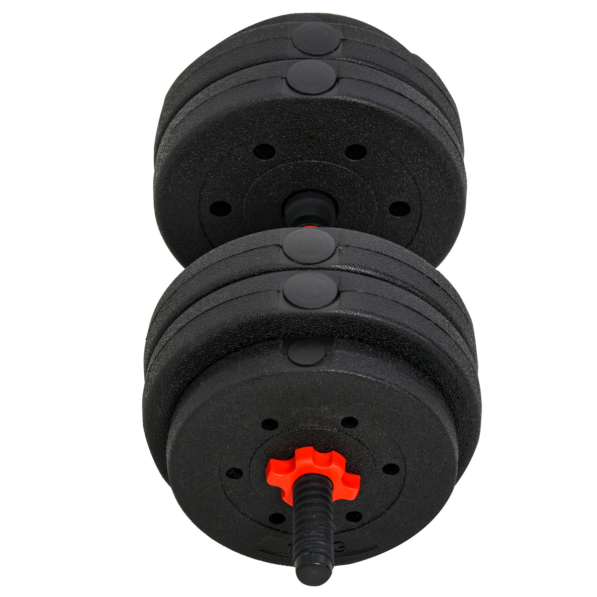 HOMCOM 2 in 1 Hanteln Set 25 kg verstellbare Kurzhantel & Langhantel professionell Dumbbell Krafttraining und Gewichtheben für Zuhause Fitness