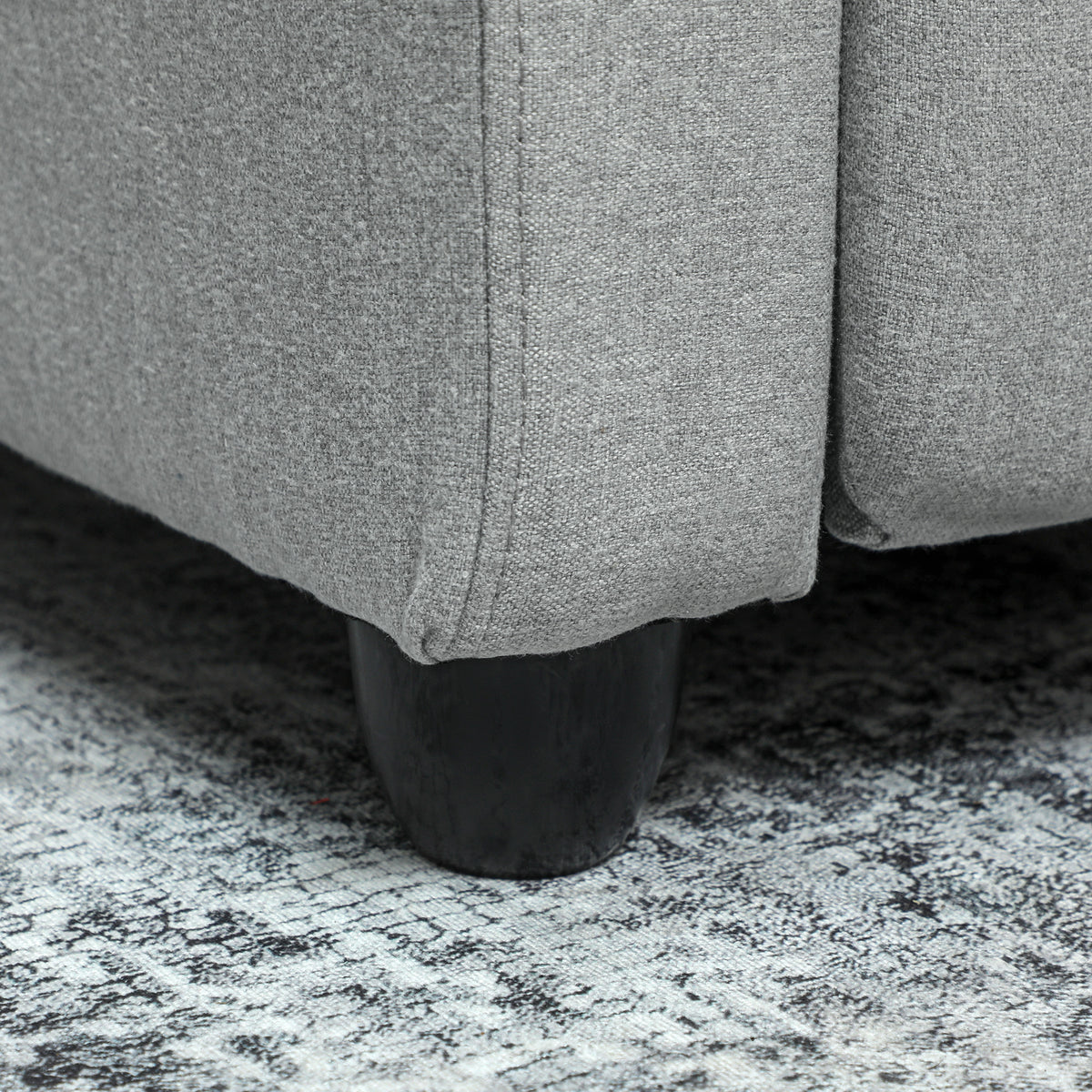 HOMCOM Relaxsessel, verstellbar 135°, ausziehbare Fußstütze, gepolsterte Lehnen, Leinen-Polyester, Hellgrau