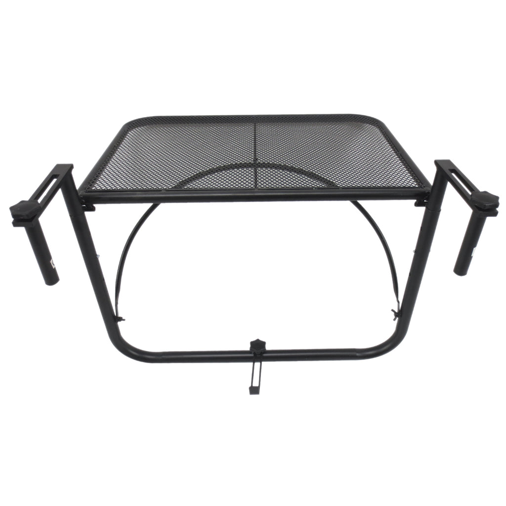 Outsunny Balkonhängetisch Gartentisch höhenverstellbar viereckig Terrasse Metall Schwarz L60 x B56,5 x H45 cm