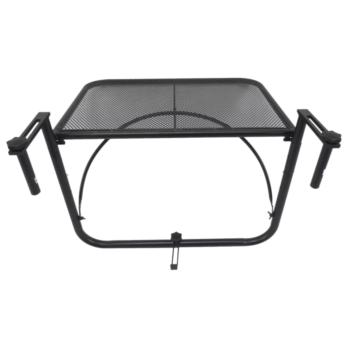 Outsunny Balkonhängetisch Gartentisch höhenverstellbar viereckig Terrasse Metall Schwarz L60 x B56,5 x H45 cm