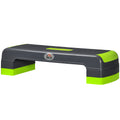 HOMCOM Aerobik-Stepper, 3-stufig höhenverstellbar, bis 150 kg, 78 x 28 x 20 cm, Grau/Grün