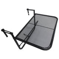 Outsunny Balkonhängetisch Gartentisch höhenverstellbar viereckig Terrasse Metall Schwarz L60 x B56,5 x H45 cm