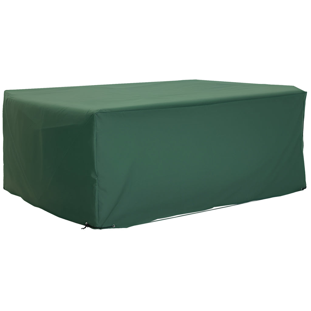 Outsunny Schutzhülle Abdeckung Abdeckhaube für Gartenmöbel 600D-Oxford Grün 210 x 140 x 80 cm