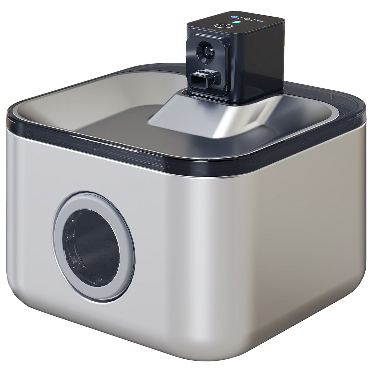 PawHut Automatischer Edelstahl-Katzenbrunnen 4,2L, leise, Katzenwasserspender 3 Filter und USB-Ladegerät, silber