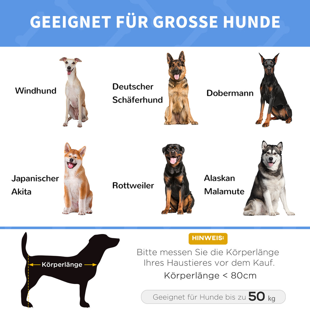PawHut Hundebett, faltbar, Outdoor-Hundebett, erhöhter Stand, 122 cm x 92 cm x 23 cm,  Kaffee-Braun + Schwarz