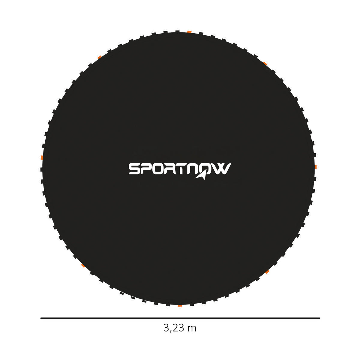 SPORTNOW Ersatz-Tuch für Trampolin, Sprungtuch-Ersatz, passend für Trampolin Ø 3,7 m und 14 cm Federn