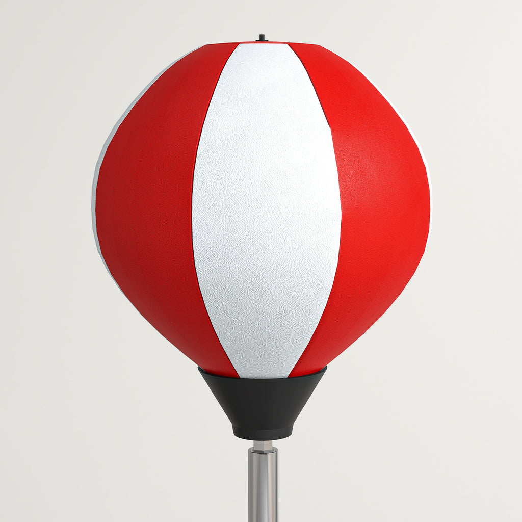 HOMCOM Standboxsack Punching Ball Standboxsack höhenverstellbar 126-144 cm mit Handschuhen, Pumpe und Standfuß