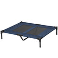 PawHut Hundeliege, Outdoor Hundesofa, Haustierbett, Schlafplatz, Katzenbett, Hundebett, 92 x 76 x 18 cm, Schwarz+Blau