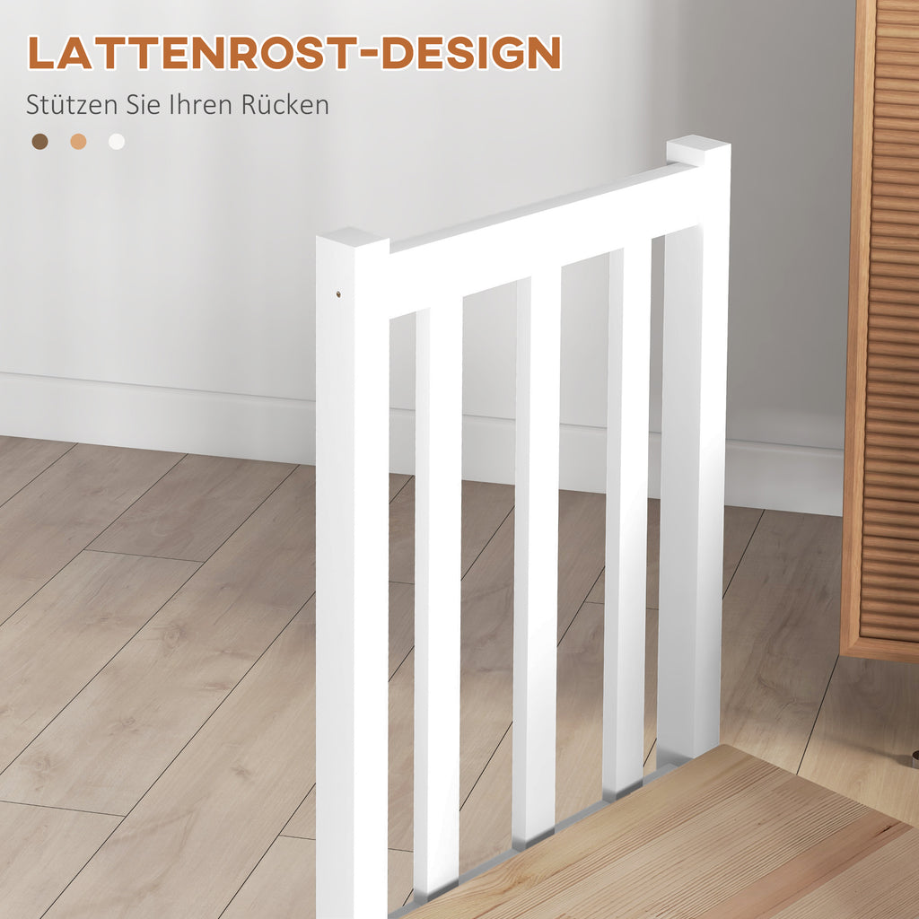 HOMCOM 4er-Set Küchenstühle Esszimmerstühle Stühle, Massivholz, modernes Design, 38, 5 cm x 47,5 cm x 99 cm, Natur