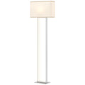HOMCOM Moderne Stehlampe, 3 Modi, Fußschalter, verstellbare Helligkeit, Leinenoptik, Weiß