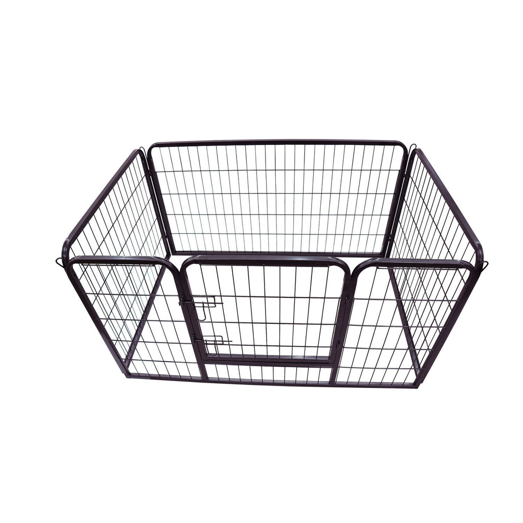 PawHut Welpenauslauf, klappbar, 1 Tür,  129 cm x 84 cm x 70 cm Schwarz