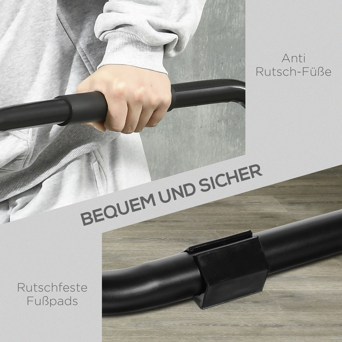 HOMCOM Dip Barren Dipstation bis 120 kg belastbar Fitnessgeräte für Zuhause Parallettes Calisthenics Equipment für Krafttraining