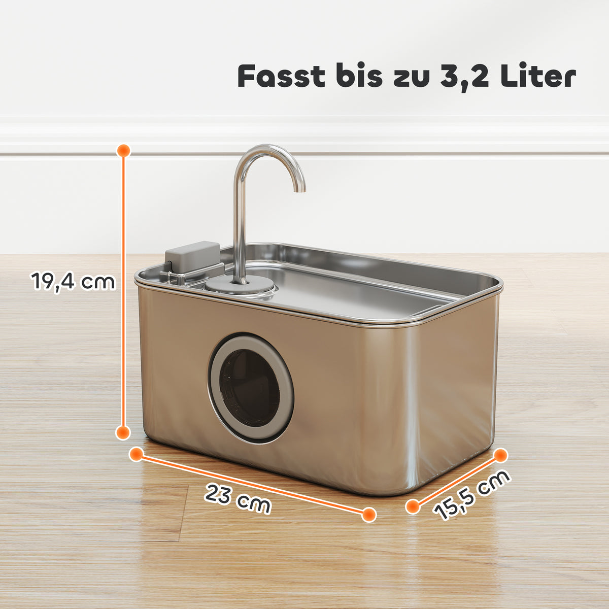 PawHut Katzenbrunnen 3,2L Trinkbrunnen für Katzen mit leiser Pumpe Aktivkohlefilter
