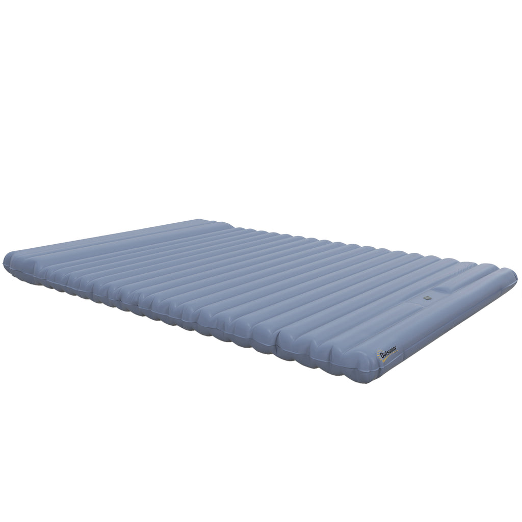 Outsunny Luftmatratze Campingmatratze, inkl. Luftpumpe, 1 Kissen, 200 x 135 x 10 cm, Blau