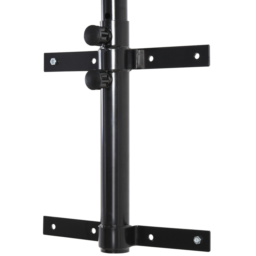 HOMCOM Boxsackhalterung Wandhalterung Boxsack Sandsack Halterung bis 100 kg Tragkraft 60-88cm höhenverstellbar Schwarz