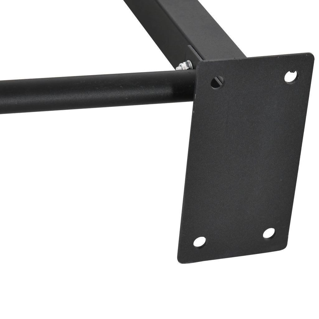 HOMCOM Klimmzugstange Fitnessstange aus Stahl maximale Belastung 120 kg Wandmontage 94 x 51 x 18 cm schwarz