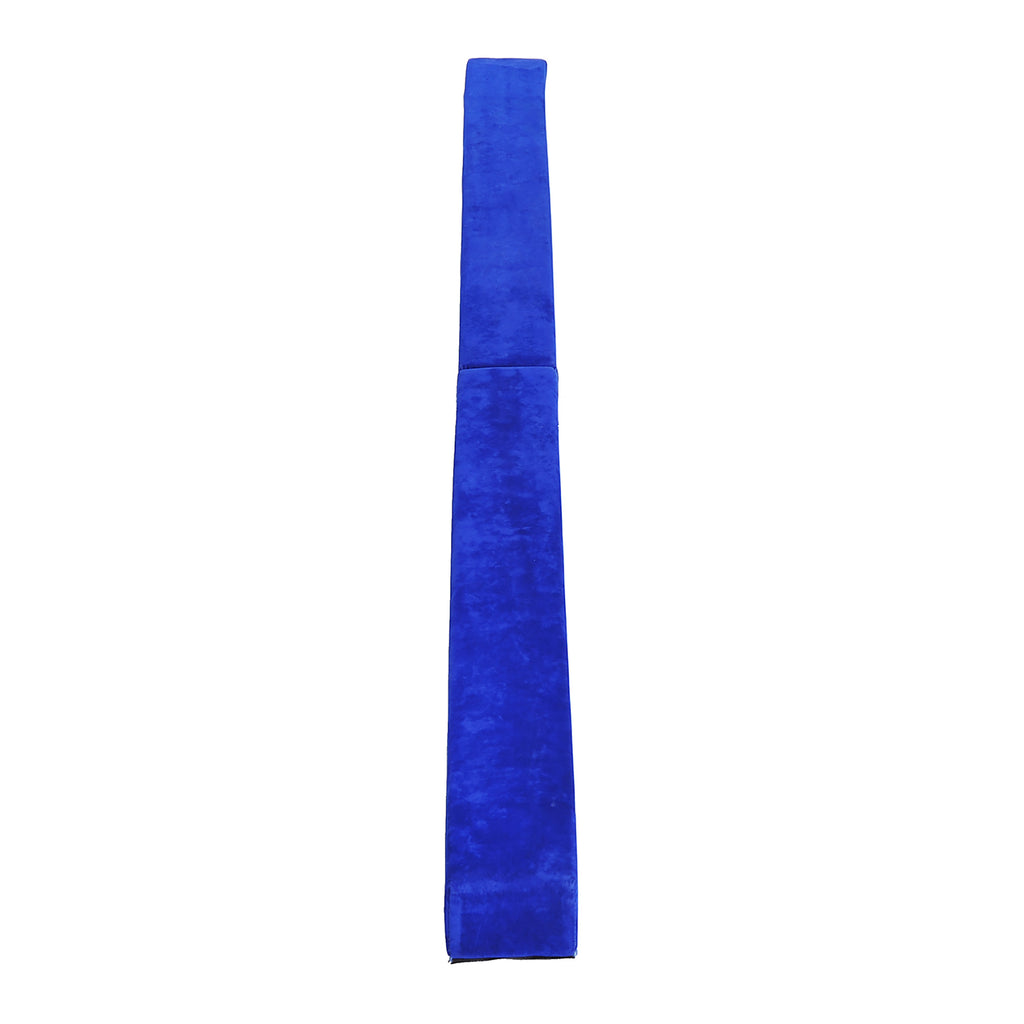 HOMCOM Faltbarer Schwebebalken, rutschfest, Wildlederbezug, robustes Holz, 210 x 10 x 6,5 cm, Blau