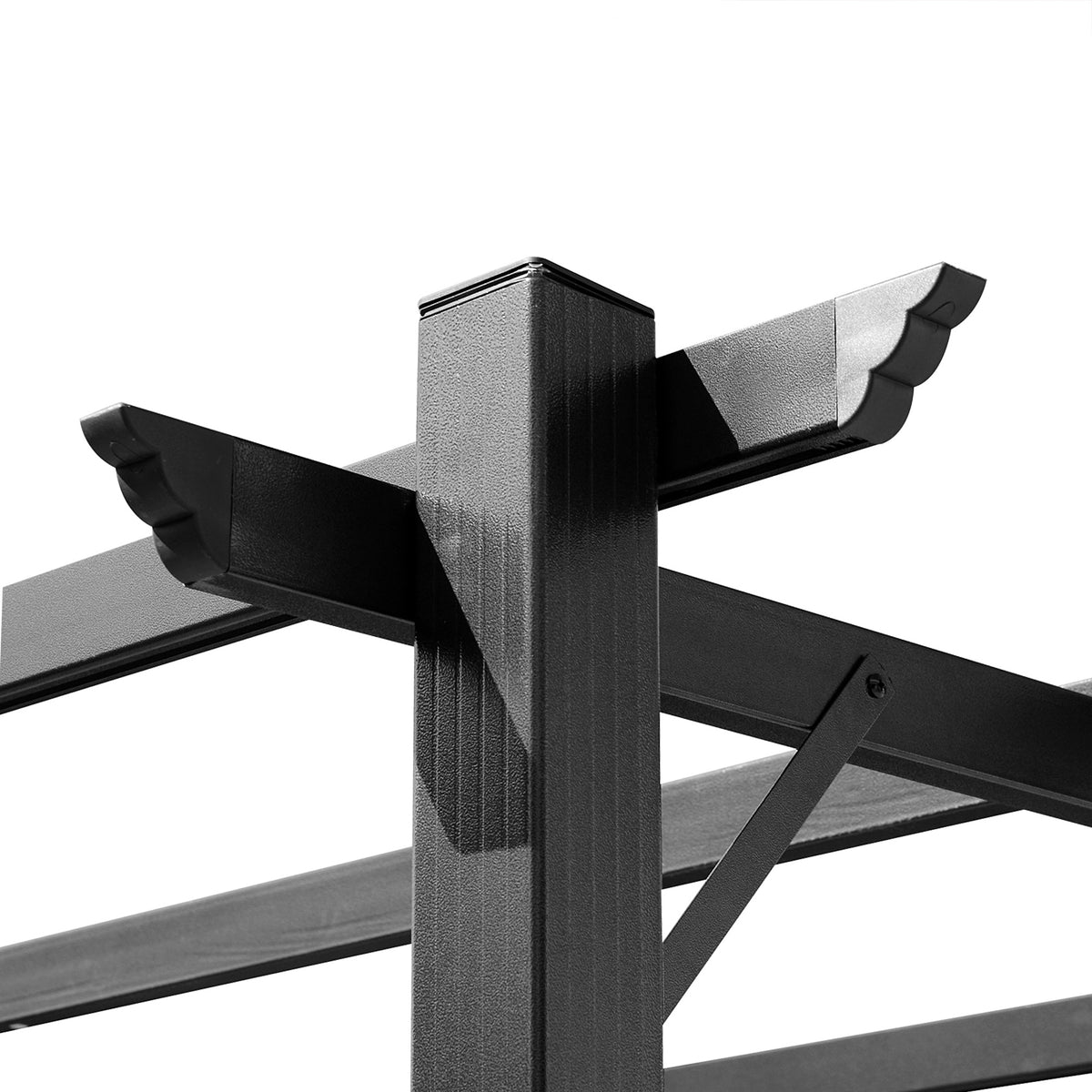 Outsunny Pergola Pavillon mit einstellbarem Stoffdach 3 x 4 m Terrassen-Vordach Aluminium Sonnenschutz Überdachung Terrasse Garten Grau+Braun