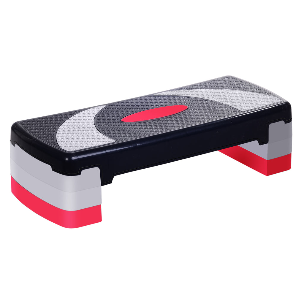 HOMCOM Stepper Fitness Aerobic Stepper Höhenverstellbar Rutschfeste Oberfläche 78x29x20 cm