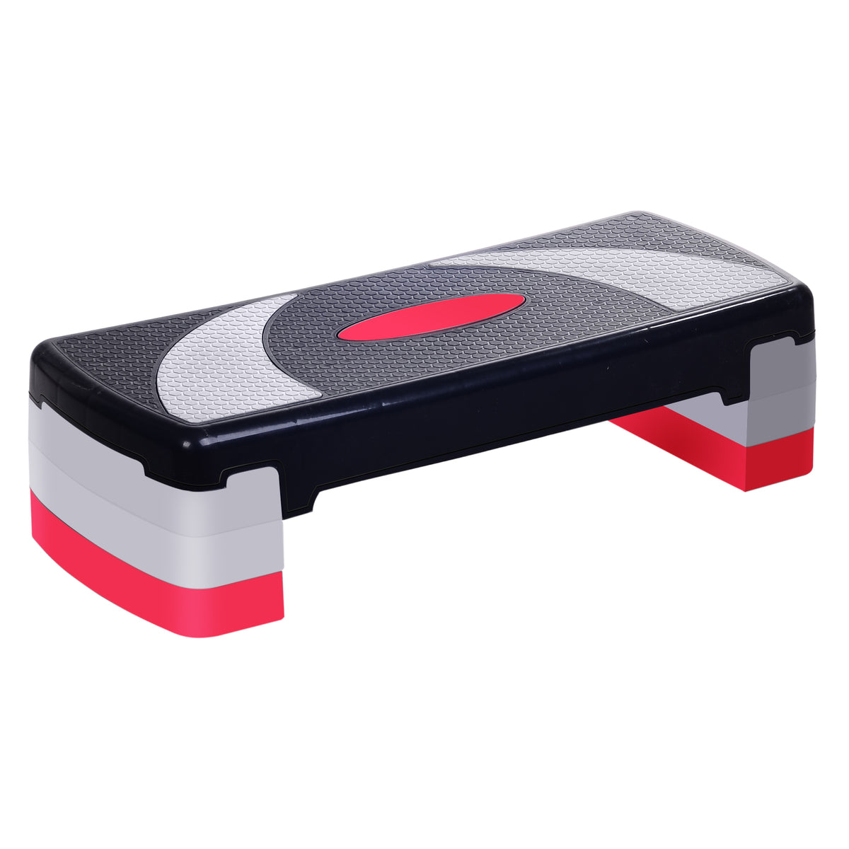 HOMCOM Stepper Fitness Aerobic Stepper Höhenverstellbar Rutschfeste Oberfläche 78x29x20 cm