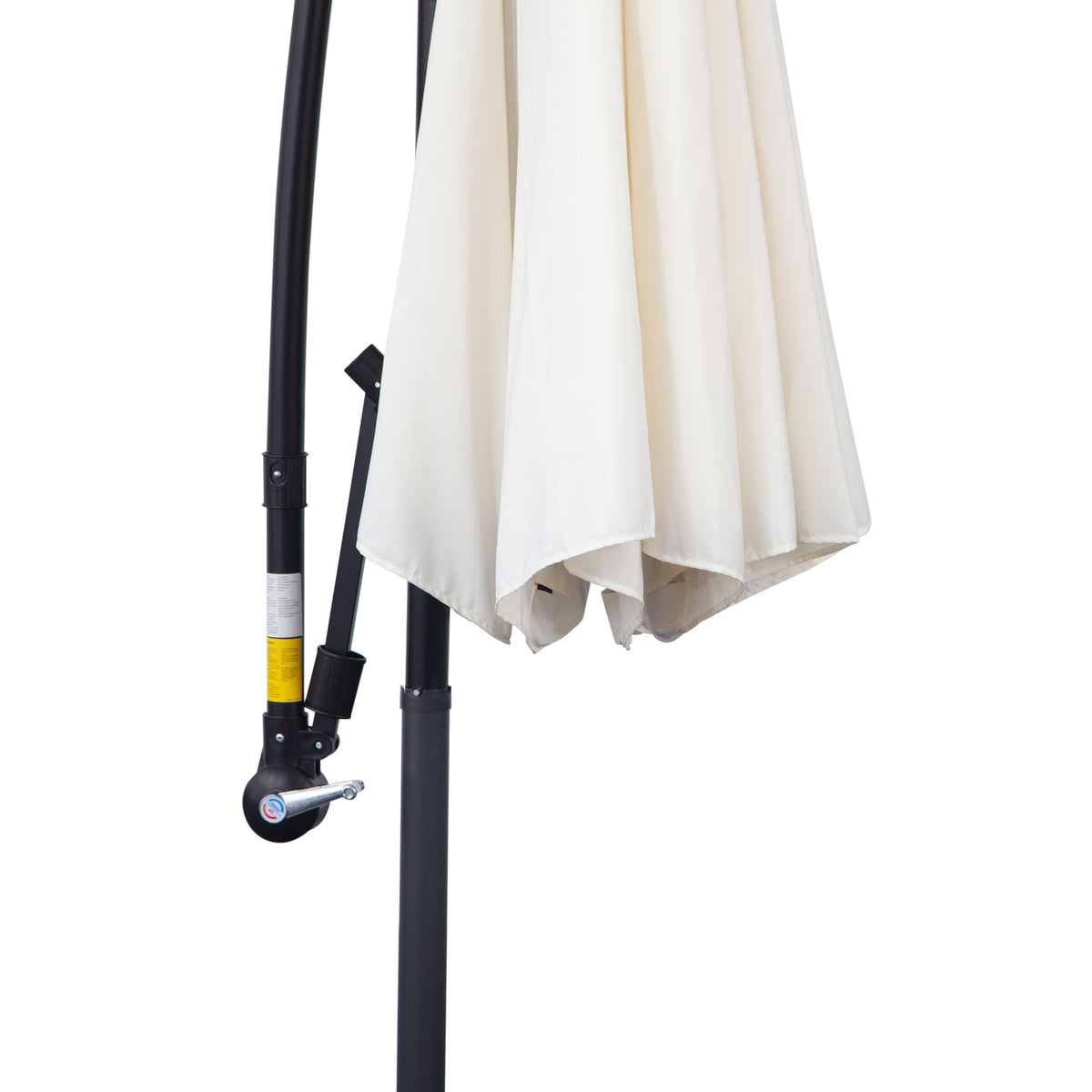 Outsunny Sonnenschirm mit Kurbel Wetterbeständig 3 m x 3 m x 2,5 m Stahl Polyester