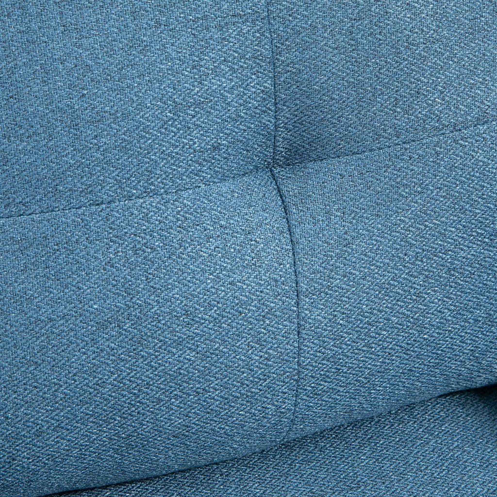 HOMCOM Akzentsessel mit Knopfheftung, Polstersessel, abnehmbare Polster, Schwarz + Gold + Blau