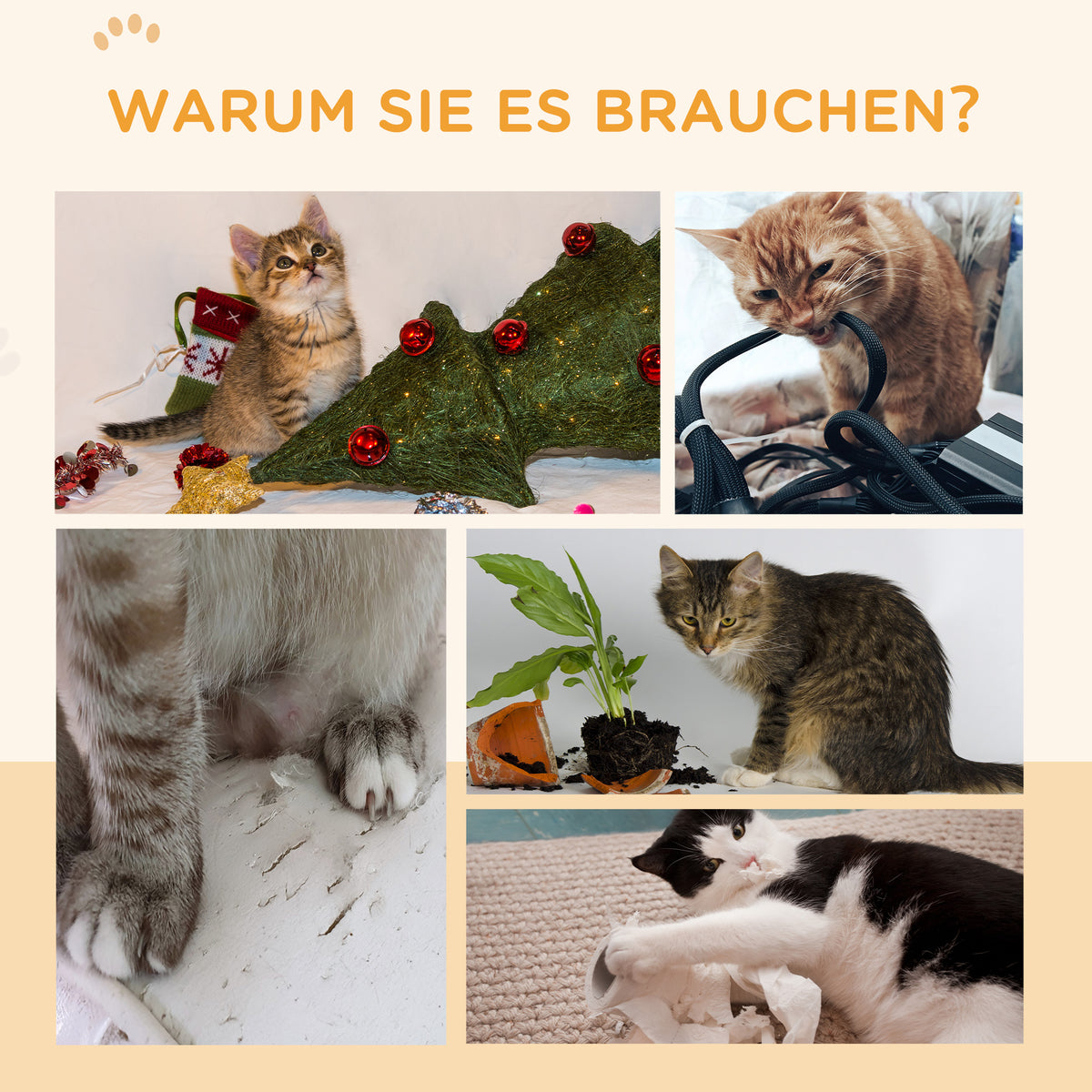 PawHut Kratzbrett-Set für Katzenlaufrad, belastbar bis 5kg, 55x25,5x3cm, Braun