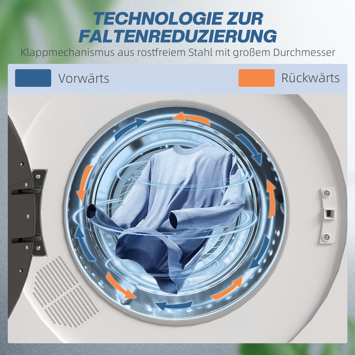 HOMCOM Wäschetrockner, 6 Programme, 40-60℃, 4 kg Kapazität, kompakt, Touch-Bedienung, Weiß