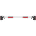 SPORTNOW Klimmzugstange für Türrahmen, verstellbar, ohne Bohren, Stahl, bis 200 kg, 75-92 x 10 x 7 cm, Schwarz/Rot
