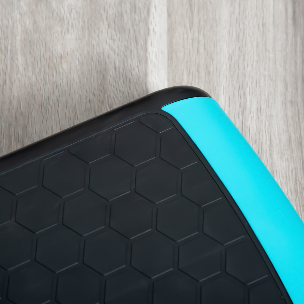 HOMCOM Aerobic-Stepper 3-stufig höhenverstellbar 78 x 28 x 20cm Schwarz+Blau