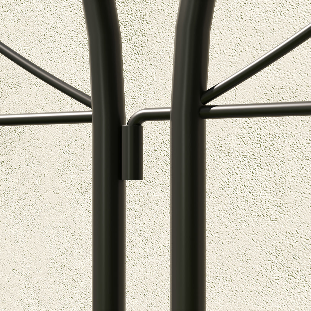 Outsunny Rankgitter Metall 2er Set zum Stecken rostfrei Rankhilfe für Kletterpflanzen 50x150 cm Schwarz
