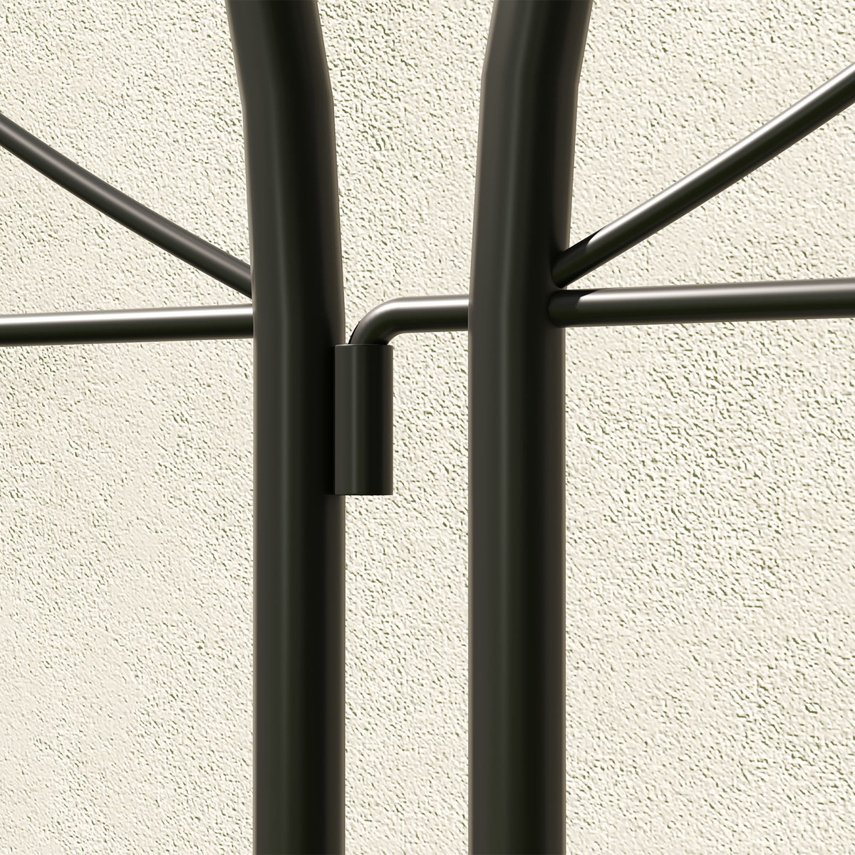 Outsunny Rankgitter Metall 2er Set zum Stecken rostfrei Rankhilfe für Kletterpflanzen 50x150 cm Schwarz