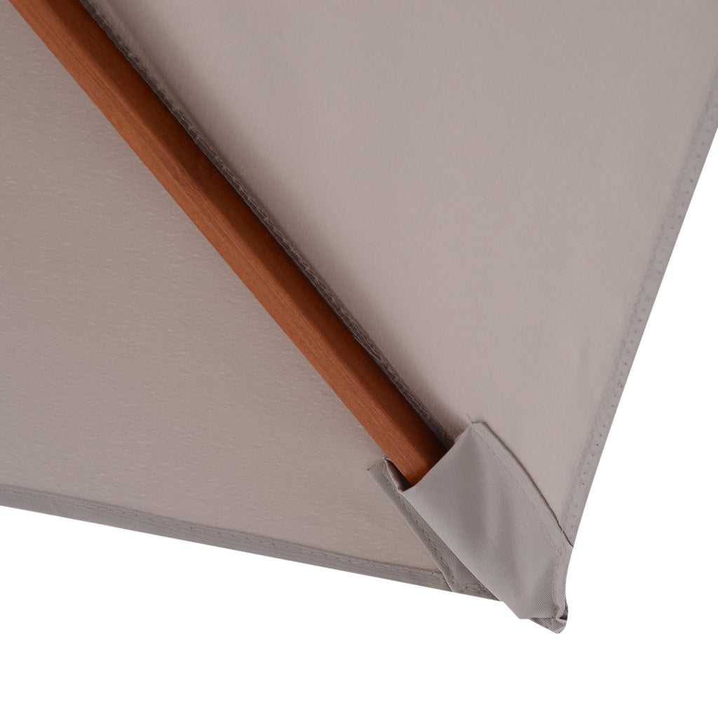 Outsunny Sonnenschirm 200 x 150 x 235 cm Knickbarer Gartenschirm 3-stufig einstellbar rechteckig Strandschirm wasserabweisend und UV-beständig für Strand Balkon Terrasse Garten Grau
