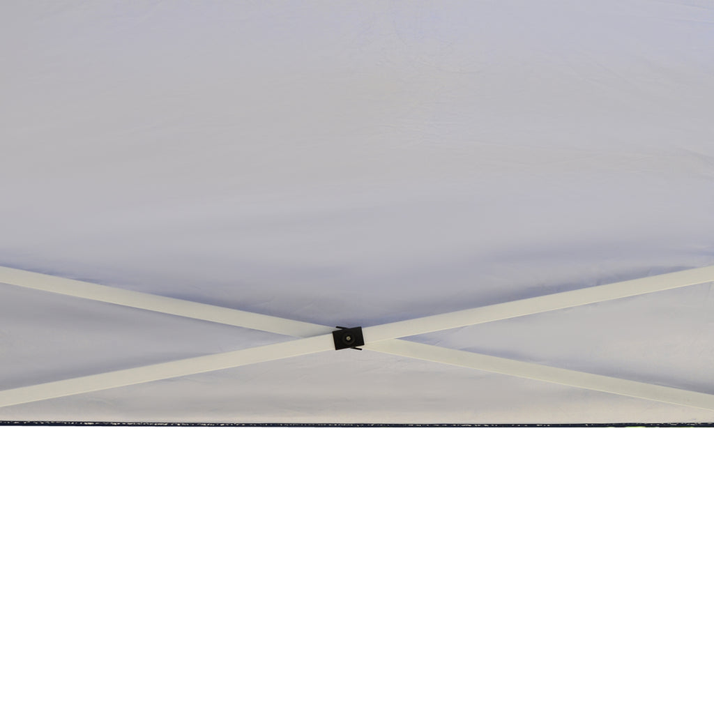 Outsunny Pavillon, 2,95 x 2,95 m Pop-Up-Faltpavillon, Gartenpavillon, Partyzelt, UV-Schutz, Stahl+Oxfordstoff, Blau