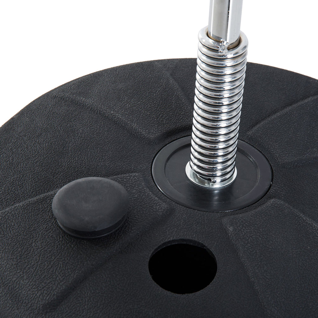 HOMCOM Box-Set mit Punchingball, höhenverstellbar, inkl. Boxhandschuhe, 126-144cm, Schwarz