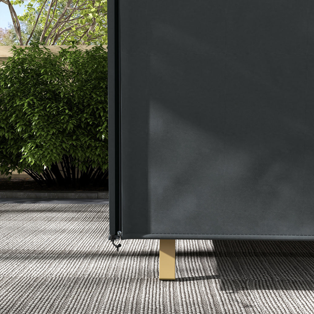 Outsunny Abdeckung für Hollywoodschaukel, wasserdicht, Polyester, 220x125x172cm, Schwarz