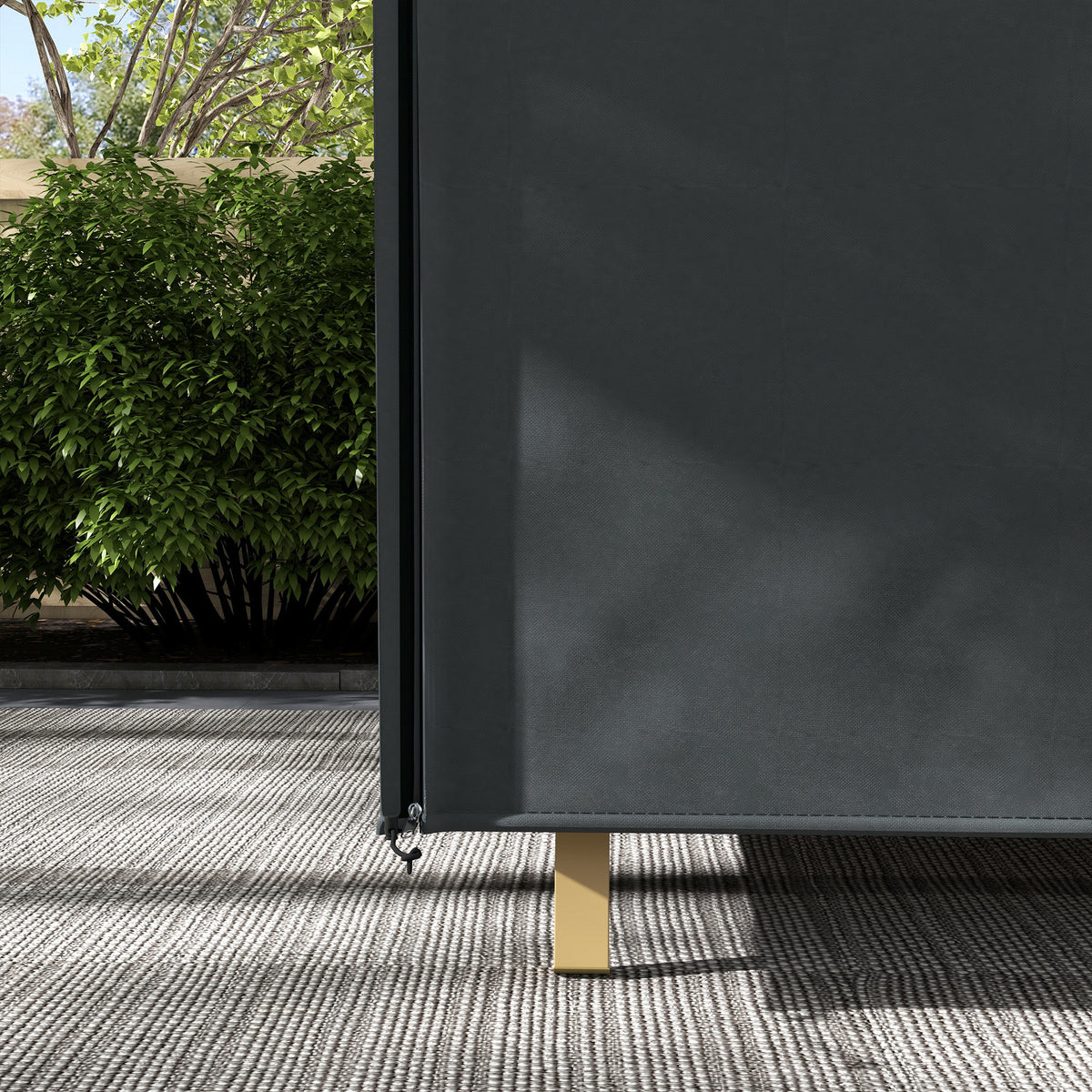 Outsunny Abdeckung für Hollywoodschaukel, wasserdicht, Polyester, 220x125x172cm, Schwarz