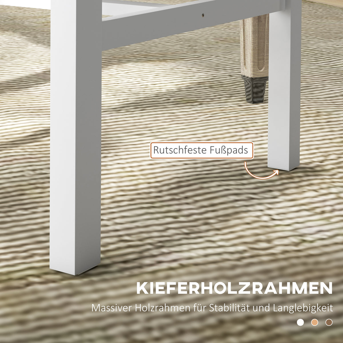 HOMCOM 4er-Set Küchenstühle Esszimmerstühle Stühle, Massivholz, modernes Design, 38, 5 cm x 47,5 cm x 99 cm, Natur