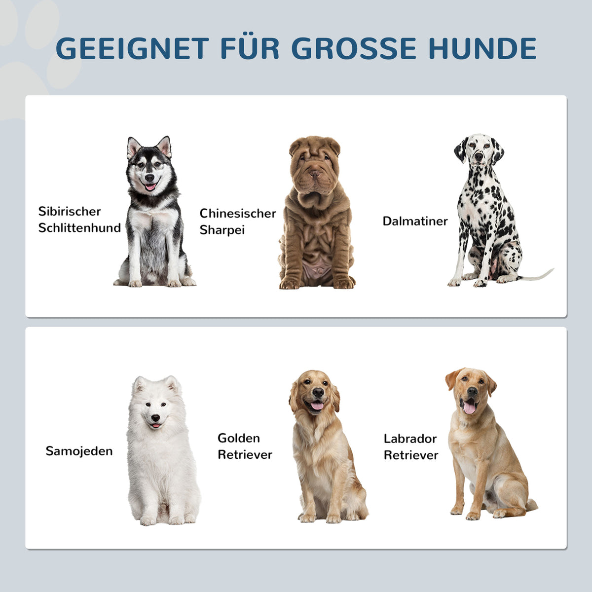 PawHut Erhöhte Futterstation für große Hunde, 2 Edelstahlnäpfe, Stauraum, 35,5x60x30 cm, Grau