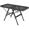 Outsunny Campingtisch höhenverstellbar Klapptisch mit Metallgitter Klappbar aus Aluminium