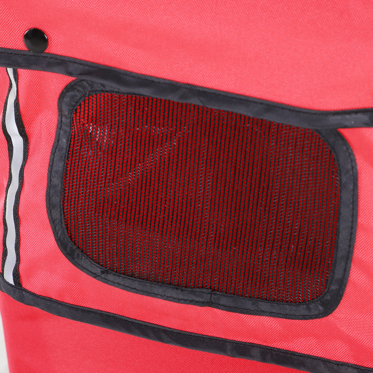 PawHut Hundewagen Hundebuggy bis 10 kg Klappbar Bodenkorb 2 Becherhalter verstellbares Vordach Rot