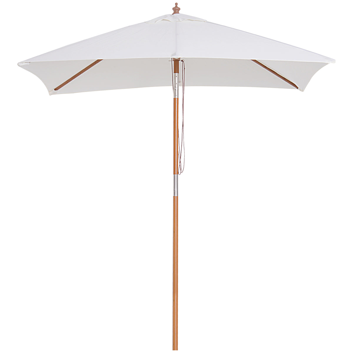 Outsunny Sonnenschirm 200 x 150 x 235 cm Knickbarer Gartenschirm 3-stufig einstellbar rechteckig Strandschirm wasserabweisend und UV-beständig für Strand Balkon Terrasse Garten Cremeweiß