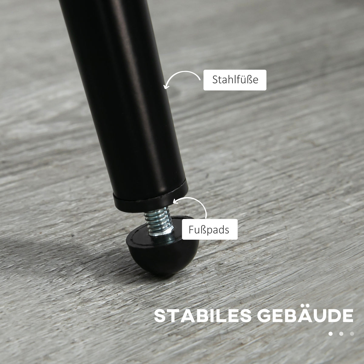 HOMCOM 2er-Set Esszimmerstühle, Polsterstühle mit Stoffbezug, Küchenstühle mit Stahlbeinen, gewölbte Rückenlehne, Cremeweiß