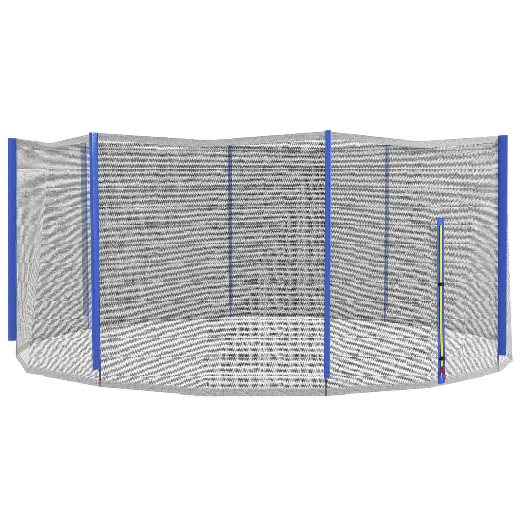 SPORTNOW Ersatznetz für Trampoline Ø 366 cm 8 senkrechte Stangen Sicherheitsnetz für Trampoline, Reißverschlusseingang