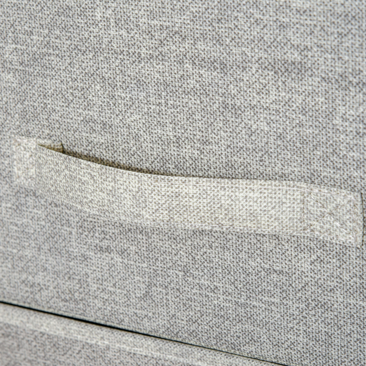 HOMCOM Moderne Schubladenkommode mit 3 Schubladen aus Stoff, Stahlrahmen und Spanplatte, 45 x 30 x 71 cm, Grau
